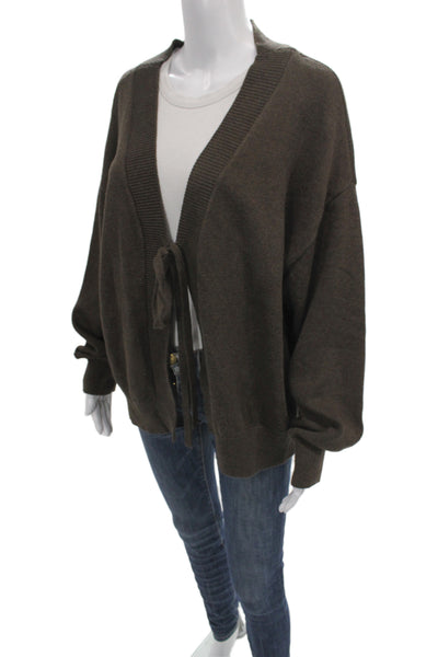 FP Beach Mens Beige Military Jacket Cotton Button Collar Long Sleeve Size M
