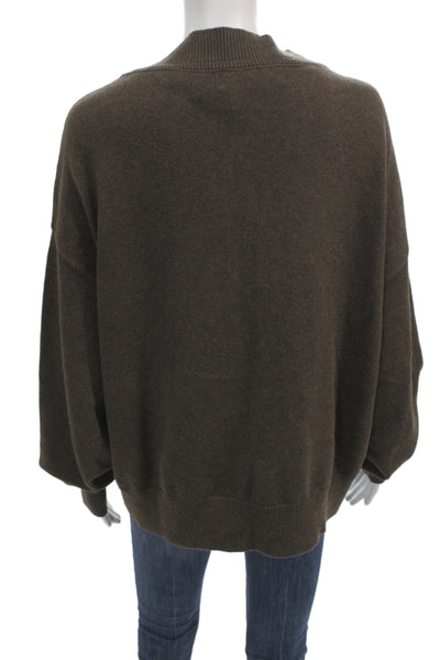 FP Beach Mens Beige Military Jacket Cotton Button Collar Long Sleeve Size M