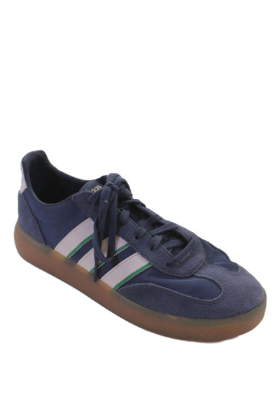 Adidas Womens Suede Low Top Platform Sneakers Navy Size 9