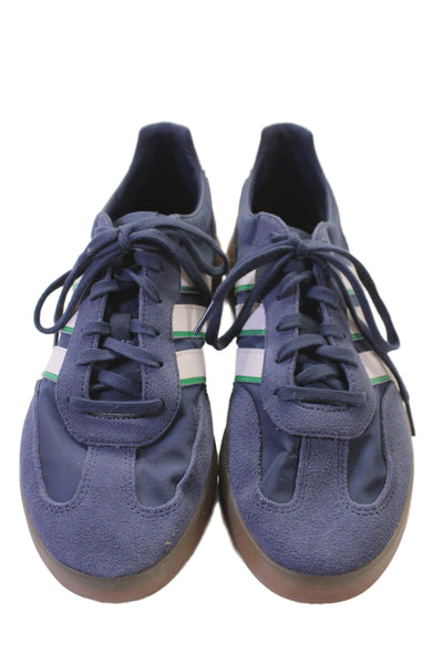 Adidas Womens Suede Low Top Platform Sneakers Navy Size 9