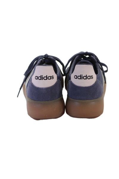 Adidas Womens Suede Low Top Platform Sneakers Navy Size 9