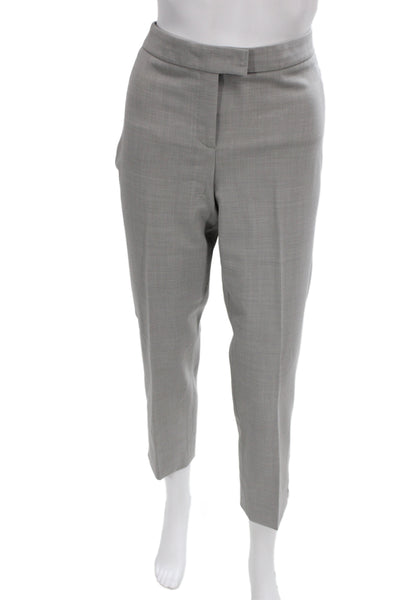 Theory Womens Cropped Ankle Dress Pants Gray Virgin Wool Blend Size 28