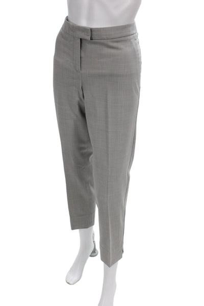 Theory Womens Cropped Ankle Dress Pants Gray Virgin Wool Blend Size 28