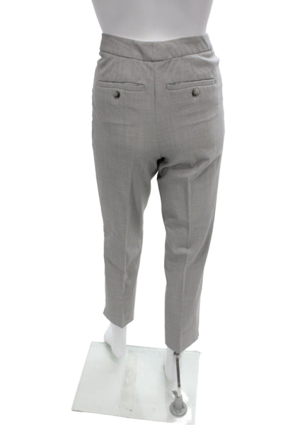 Theory Womens Cropped Ankle Dress Pants Gray Virgin Wool Blend Size 28