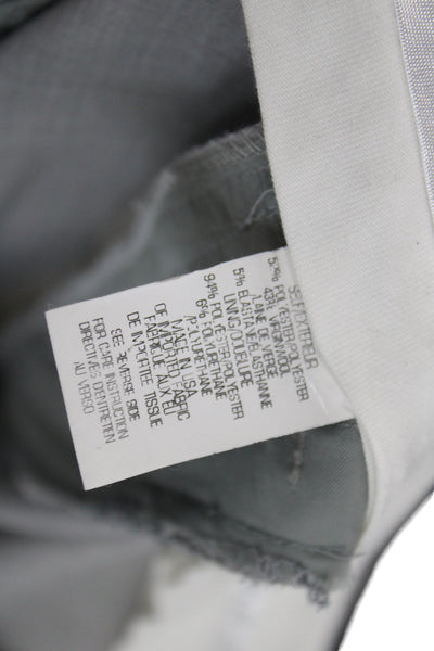Theory Womens Cropped Ankle Dress Pants Gray Virgin Wool Blend Size 28