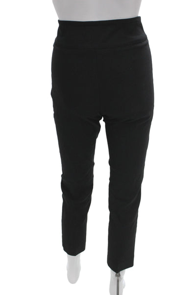 Lisette Women Ankle Cropped Dress Pants Black Solid Rayon Blend Size 6