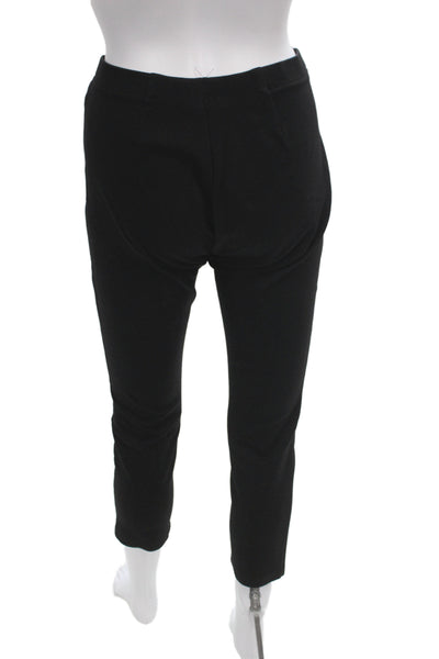 Eileen Fisher Womens Ankle Cropped Pants Black Cotton Spandex Solid Size S
