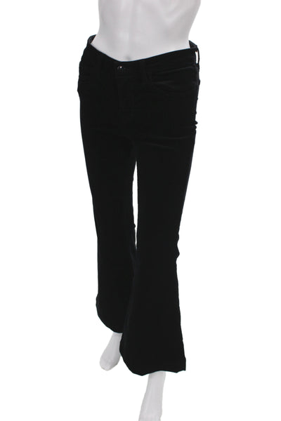 J Brand Womens Black Button Fly Pants Size 26