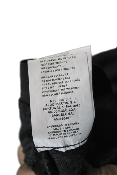 AMS Pure Womens Ankle Jogger Pants Black Cotton Spandex Zip Size 6