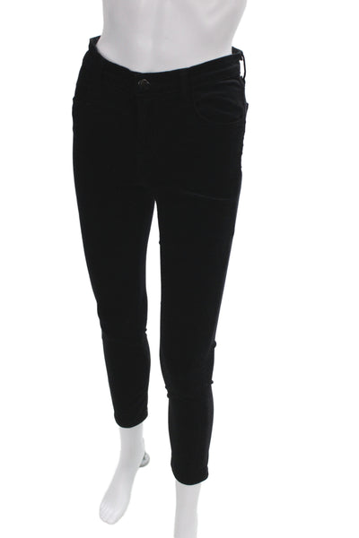 J Brand Womens Ankle Jegging Black Animal Print Button Size 26