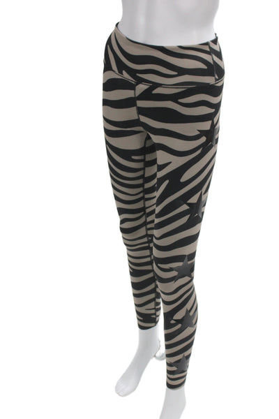 Noli Womens Ankle Leggings Beige Animal Print Polyester Size S