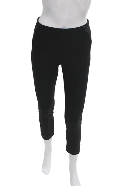 Veronica Beard Women Ankle Pants Black Nylon Zip Solid Size 2