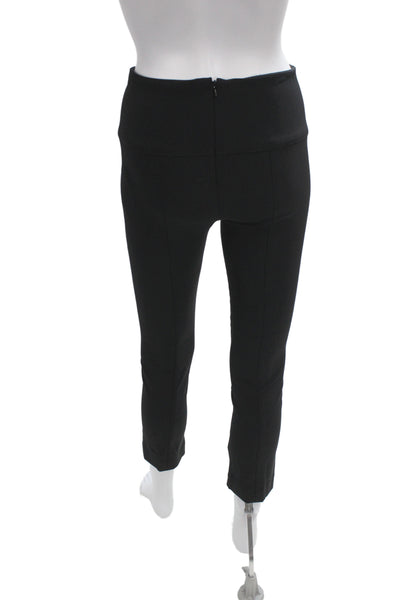 Veronica Beard Women Ankle Pants Black Nylon Zip Solid Size 2