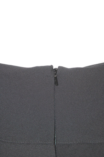 Veronica Beard Women Ankle Pants Black Nylon Zip Solid Size 2