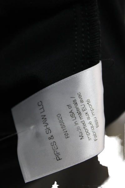 Veronica Beard Women Ankle Pants Black Nylon Zip Solid Size 2