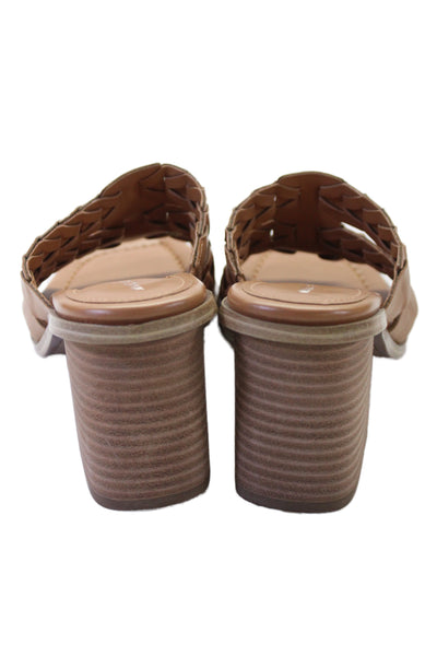 Marc Fisher Womens Slide On Matina Sandal Heels Brown Size 7 Medium