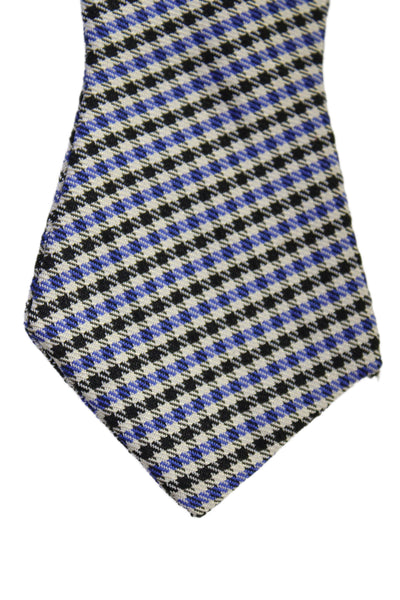 Polo Ralph Lauren Mens Silk Plaid Bow Tie Blue Black