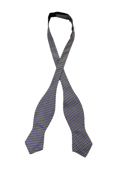 Polo Ralph Lauren Mens Silk Plaid Bow Tie Blue Black