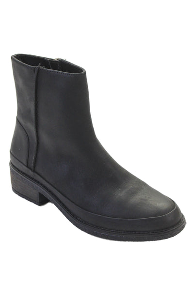 Sperry Top Sides Womens Leather Zip Up Waterproof Ankle Boots Black Size 7 Place