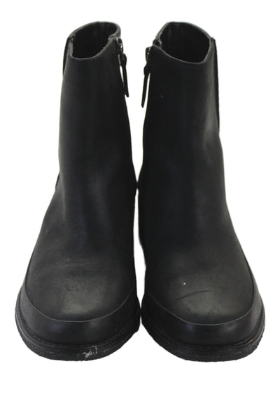 Sperry Top Sides Womens Leather Zip Up Waterproof Ankle Boots Black Size 7 Place