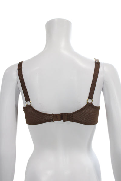 Chantelle Womens Animal Print Under Wire Demi Cup Bra Brown Size 36 D Placeholde