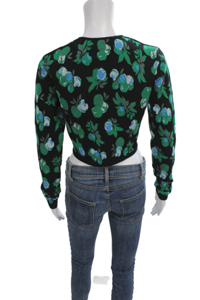 Calypso Saint Barth Unisex Cardigan Black Floral Long Sleeve Size S Placeholder