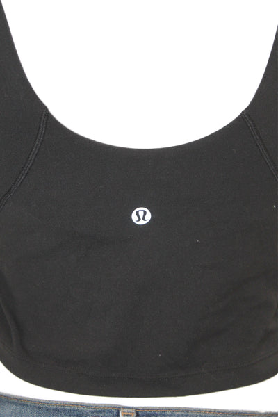 Lululemon Womens V Neck Pullover Sports Bra Black Size 8 Placeholder Title