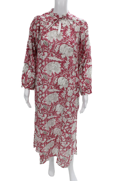 Raga Anthropologie Women Bohemian Maxi Dress Multicolor Long Sleeve Size S