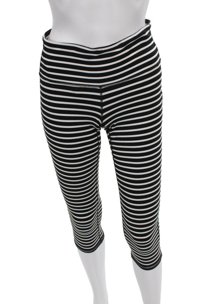 Athleta Women Black Striped Shirt Dress Cotton Spandex Short Sleeve Size S Place