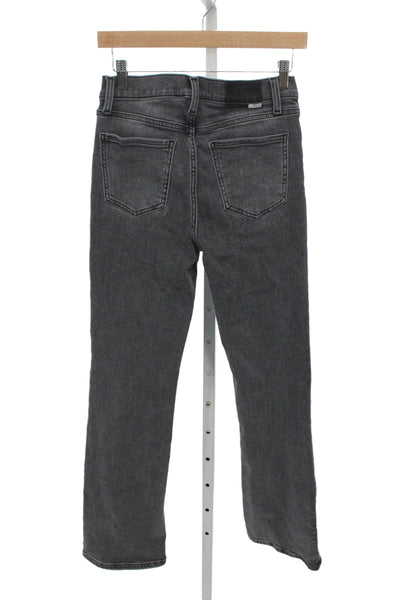 Daze Women Straight High Rise Gray Cotton Jeans Size 27