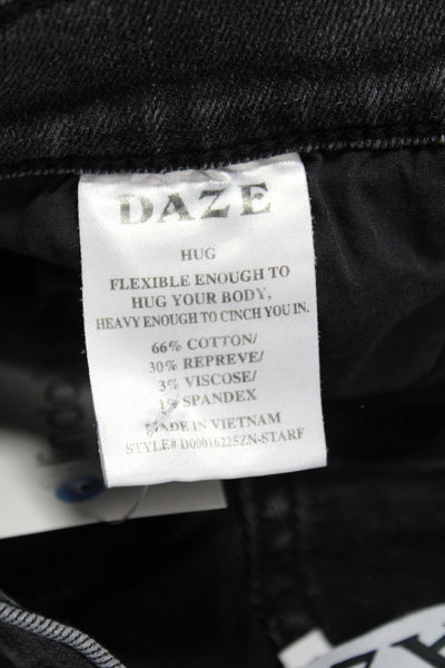 Daze Women Straight High Rise Gray Cotton Jeans Size 27
