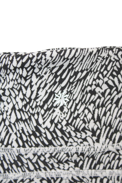 Athleta Women Black Animal Print Capri Leggings Size XL