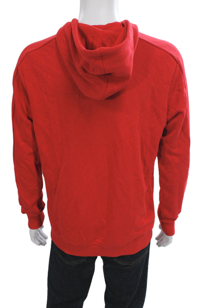 Puma Mens Pullover Hoodie Red Cars Graphic Drawstring Size M