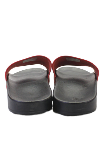 Balenciaga Mens Slide On Pool Sandals Red Black Size 11 Placeholder Title