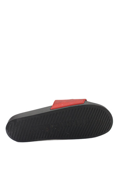 Balenciaga Mens Slide On Pool Sandals Red Black Size 11 Placeholder Title