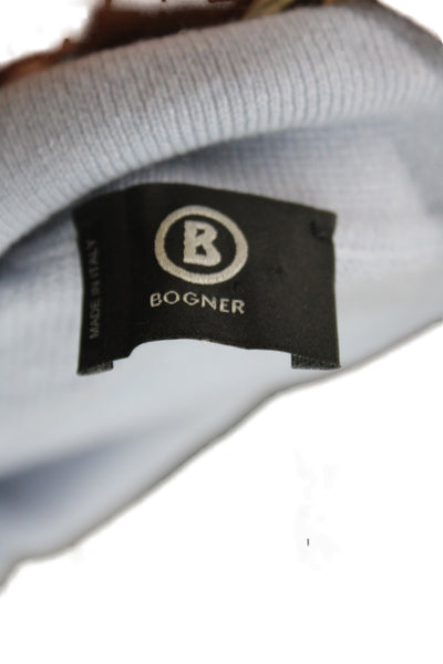 Bogner Womens Pullover Light Blue Collared Button Long Sleeve Size 44