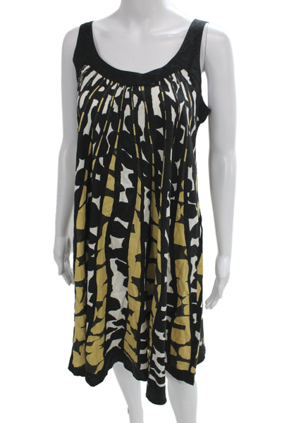 Sinequanone Women Sundress Multicolor Cotton Scoop Neck Sleeveless Knee Size 40