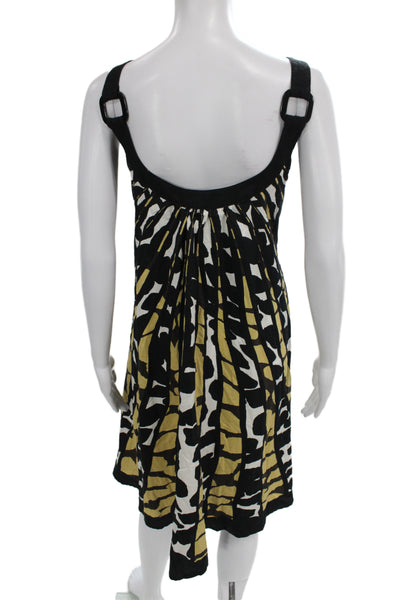 Sinequanone Women Sundress Multicolor Cotton Scoop Neck Sleeveless Knee Size 40