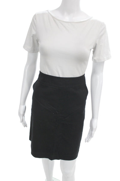 Banana Republic Women Straight Pencil Knee Length Black Skirt Size 10