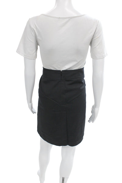 Banana Republic Women Straight Pencil Knee Length Black Skirt Size 10