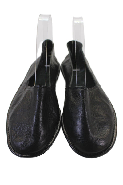Bottega Veneta Leather Closed Toe Slipper Black Size 7