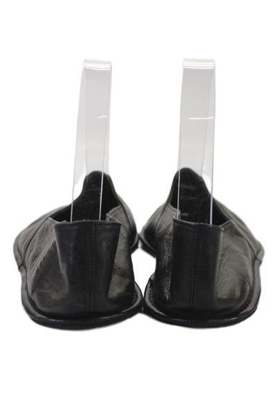 Bottega Veneta Leather Closed Toe Slipper Black Size 7