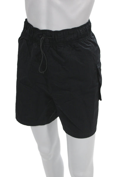 Nike Mens Cargo Shorts Black Drawstring Nylon Beach Size M