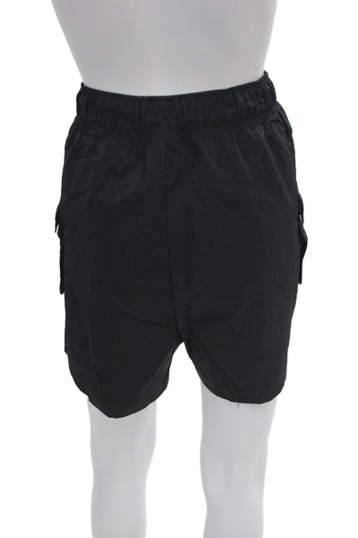 Nike Mens Cargo Shorts Black Drawstring Nylon Beach Size M