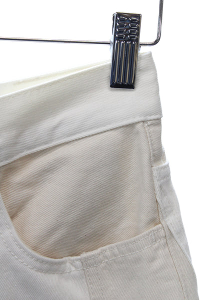 Zara Women Cropped Beige Cotton Pants Size 2