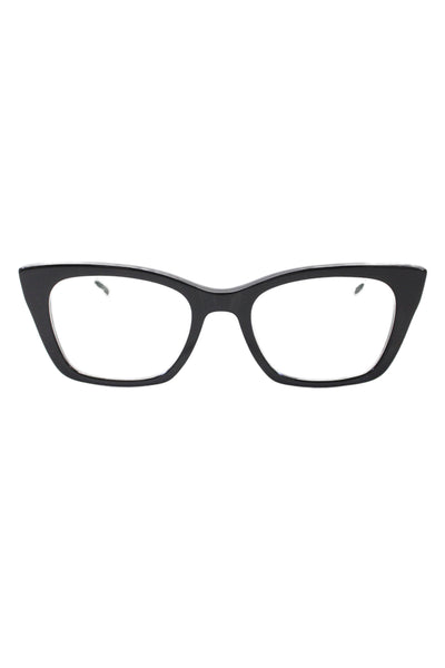 Barton Perreira Womens Solid Cat Eye Eyeglasses Frames Black