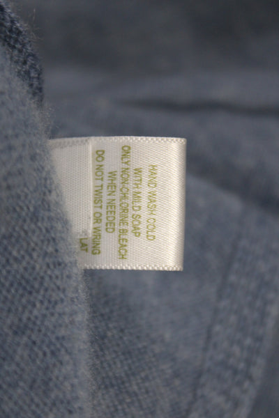 Garnet Hill Unisex Cashmere Pullover Gray Roundneck 3/4 Sleeve Size XS