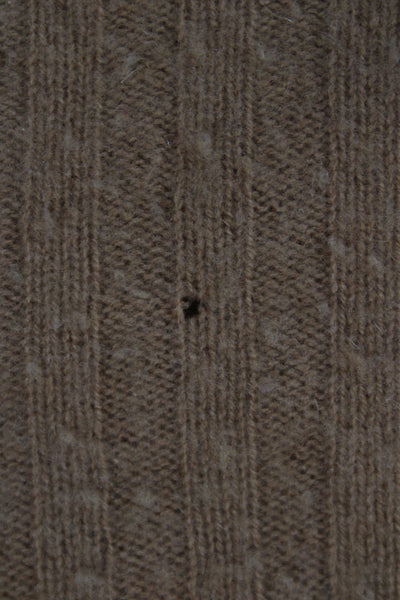 Naadam Women Pullover V-Neck 100% Cashmere Brown Long Sleeve Size S