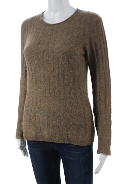 Naadam Womens Cashmere Pullover Sweater Crew Neck Brown Long Sleeve Size XS