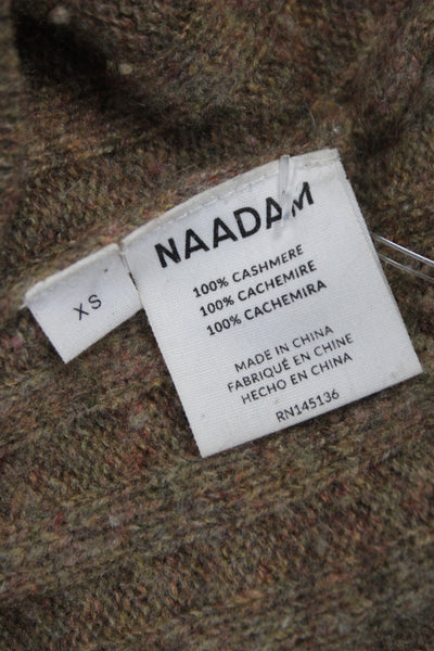 Naadam Womens Cashmere Pullover Sweater Crew Neck Brown Long Sleeve Size XS
